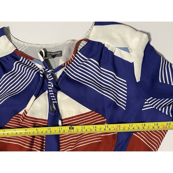 A Pea in the Pod Women's Maternity Dress Red White Blue‎ Short L NWT - Picture 5 of 6